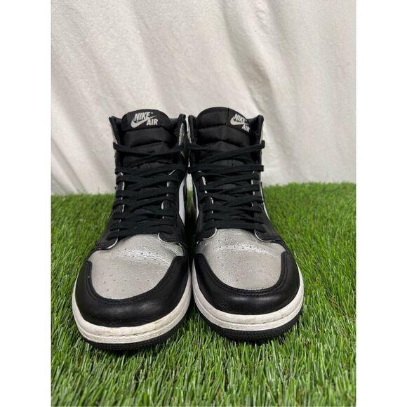 Nike Air Jordan 1 Retro High Silver Toe Black Womens 12 10.5M CD0461-001 OG - Picture 2 of 9